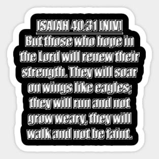 Isaiah 40:31 NIV: New International Version Sticker